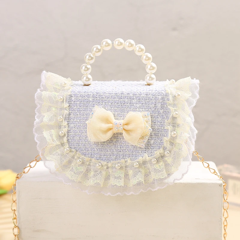 

Модный классический кошелек для девочек, твидовый детский мини-кошелек, милые сумочки принцессы, Детская сумка для денег, сумка на плечо с цепочкой