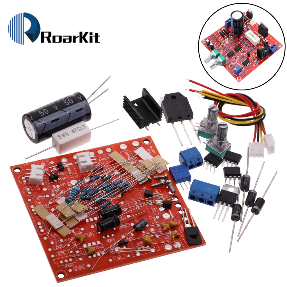 030V 2mA3A Continuously Adjustable DC Regulated Power Supply DIY Kit
