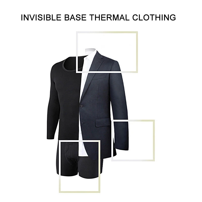 Description Picture 5 of itemMen Premium Thermal Underwear Suit Ultra Soft Long Johns Fleece Lined Warm Base Layer Mens Thermals Top and Pants Set of 2