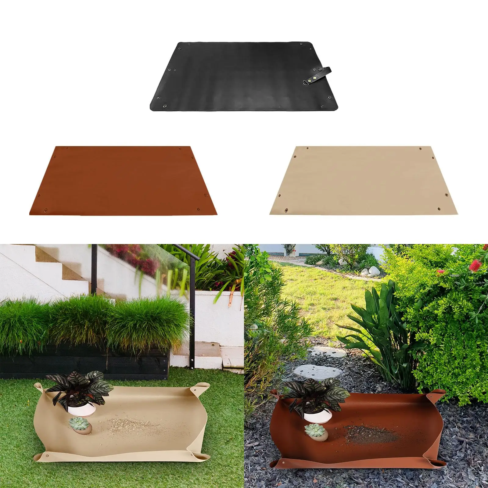 Plant Repotting Mat Waterproof 60x30cm Portable for Watering and Transplant