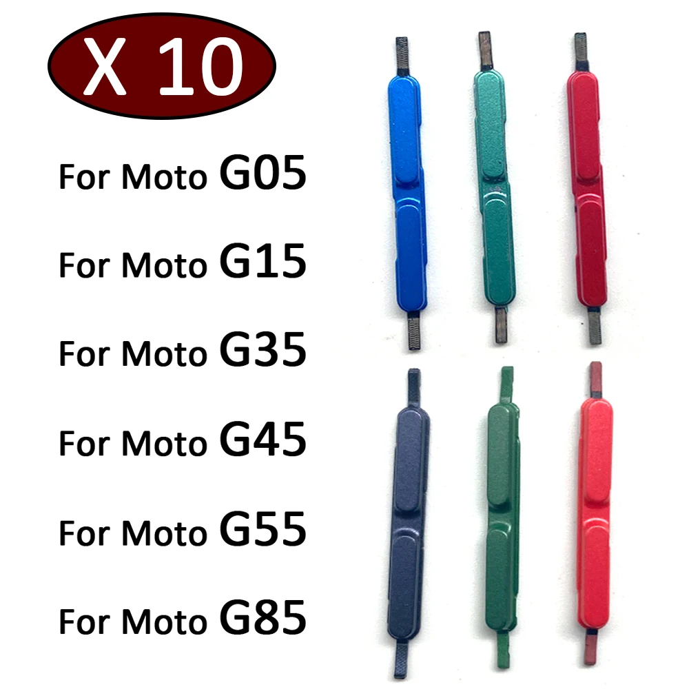 10Pcs, 전원 스위치 켜기 끄기 버튼 볼륨 키 버튼 모토로라 모토 G05 G15 ..