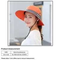 Womens UV Protection Wide Brim Sun Hats Cooling Mesh Ponytail Hole Cap Foldable Travel Outdoor Fishing Hat 6