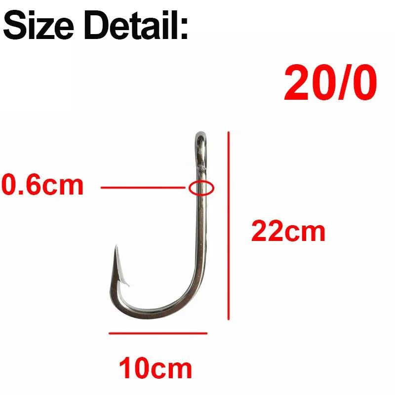 extra large fish hooks Super Large shark Fishing Hooks Big Game Fish Tuna Bait Extra Big Fishing  Hook