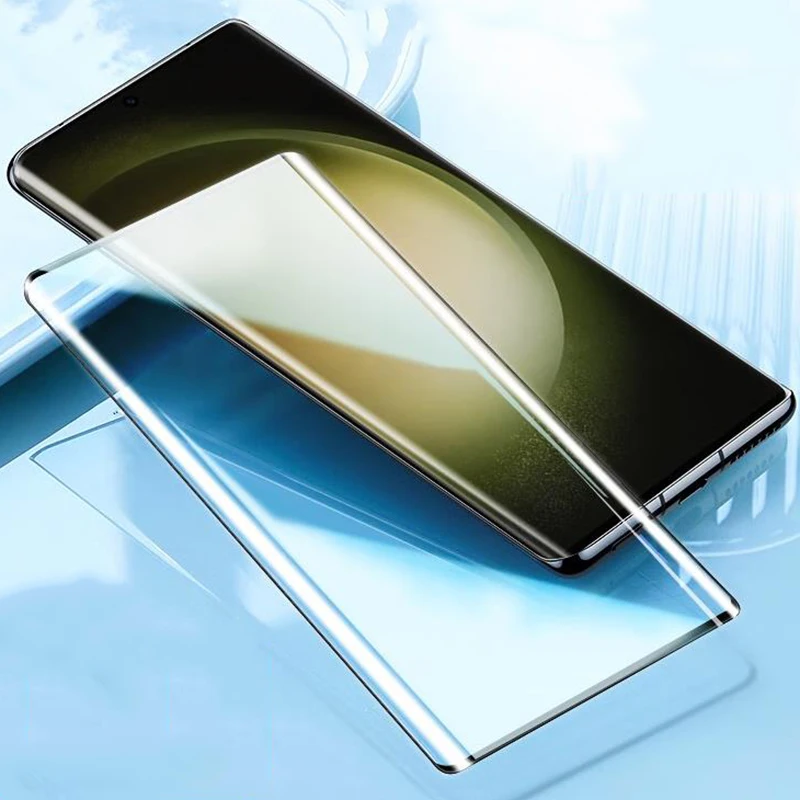 Per Samsung Galaxy S23 Proteggi Schermo In Vetro Temperato Curvo Ultra 3D Per Samsung S23Ultra Full Cover Pellicola Protettiva Anteriore