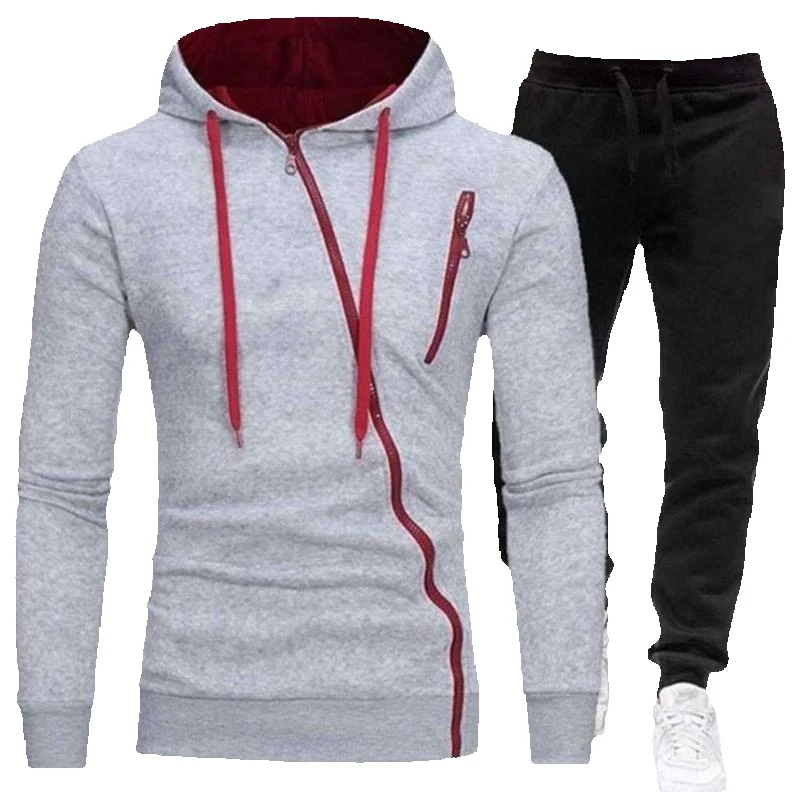 Herren Hoodie + Hose 2 Stücke Jogging Spots Anzug Casual Tacuit Männer Mit Kapuze Sweatshit Outfit Frühling Herbst Herren Sets_voghion.com