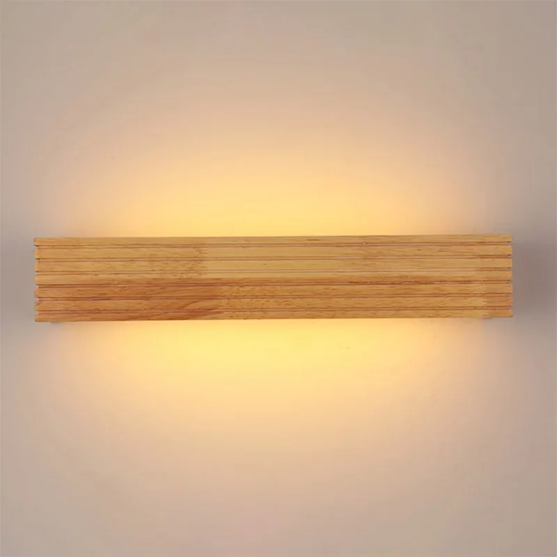 Wood LED Wall Lamp for Bedroom Living Room Study Room and Stairs
