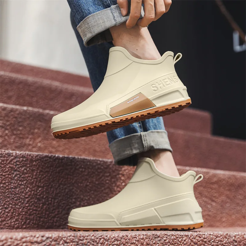 Bottes travail couple basse imperméables mode pêche lavage auto antidérapantes chaussures casual homme femme