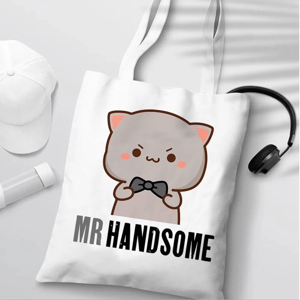 And Goma Mochi Cat Love Print shopping bag recycle bag grocery shopper bolsas de tela cotton bag boodschappentas - AliExpress Mobile