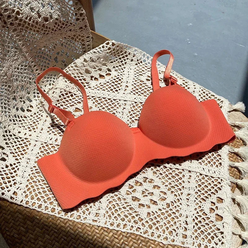 2025 Sexy Bras Women Solid Color Seamless Underwear Wireless Lingerie One-pieces Convertible Straps Brassiere Bra Women Lingerie