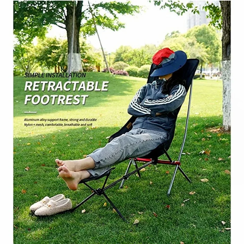 Description Picture 3 of itemOutdoor Portable Folding Retractable Footrest Camping Chair Kit for Folding Reclining Swing Chair Moon Chair Beach Chair