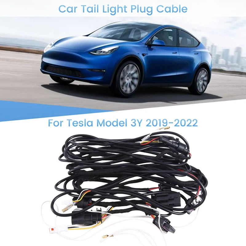 

For Tesla Model 3/Y 2019-2022 Plug Car Tail Light Plug Cable Replacement Accessories