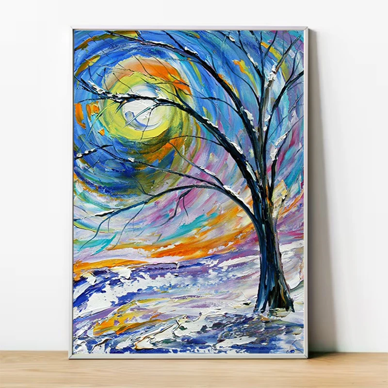 

Wall Decoration for Home Decorations Landscape Abstract Oil Painting Large Paintings Modern Living Room Decoration Canvas Poster