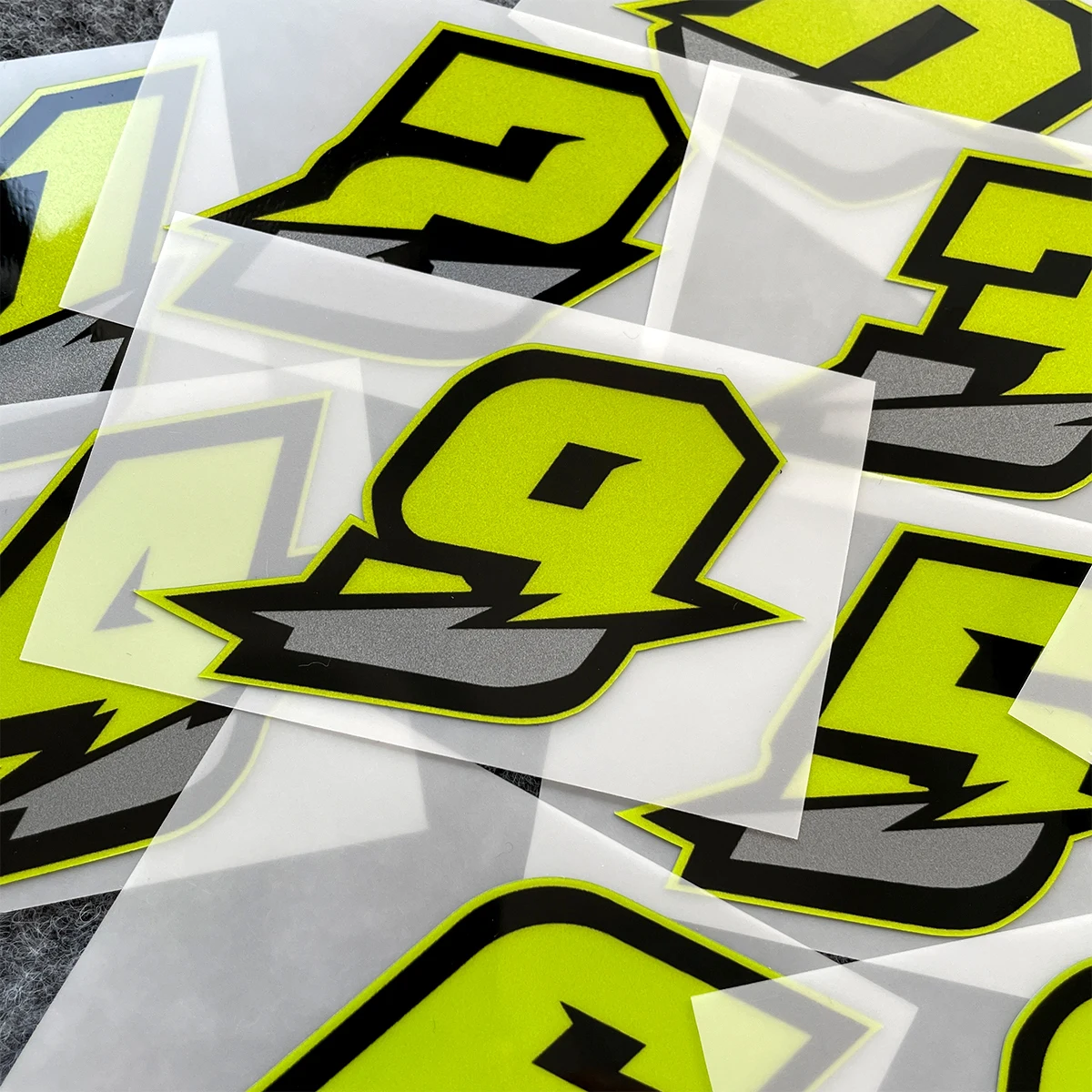 0123456789 Number Motorcycle Stickers Fuel Tank Fairing DIY Moto Helmet Body Vinyl Decals Accessories for Kawasaki YAMAHA