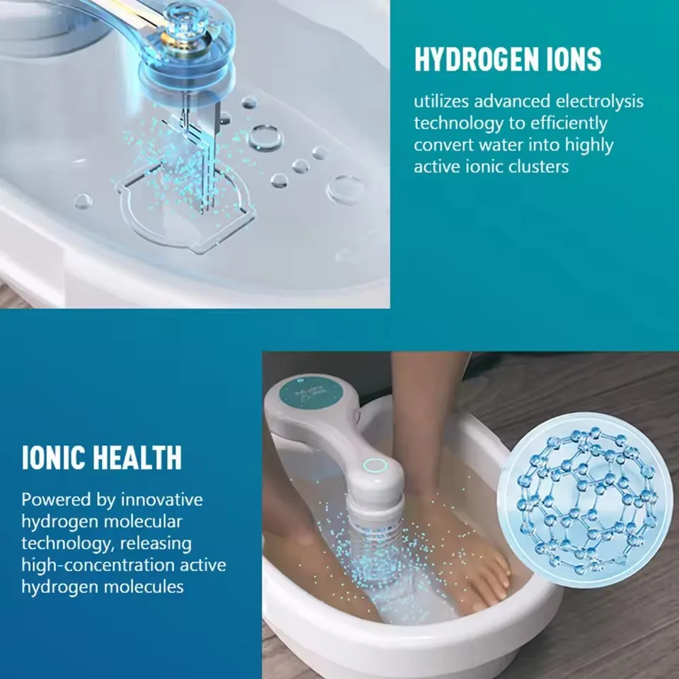 Ionic Foot Bath Detox Machine Portable Foot Massager Home Use Immune Support & Toxin Removal Anti-Fatigue Promotes Good Health
