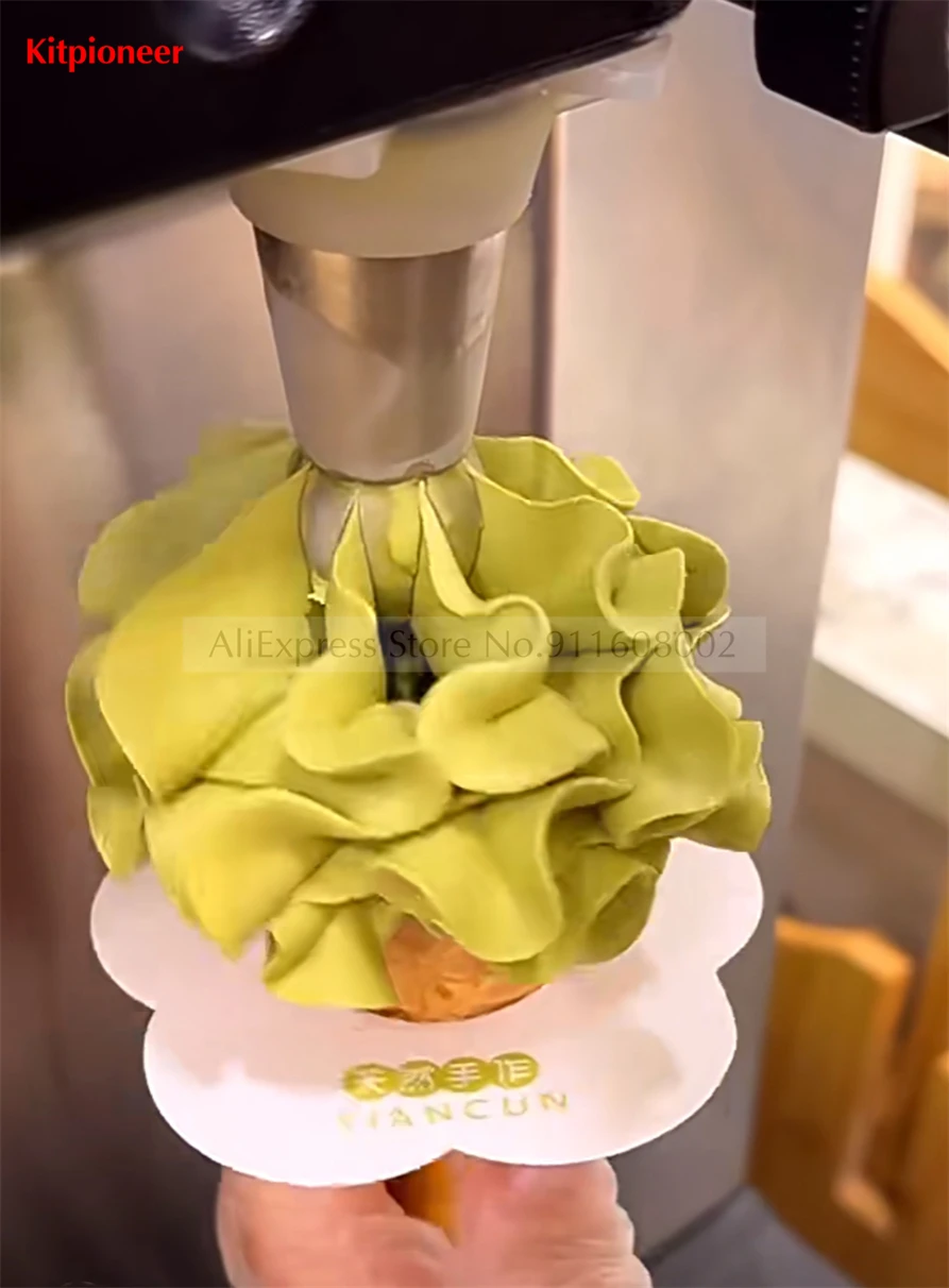 3 Pieces Mould Nozzle Cap Flower Petals Shaped Nozzles New Spare Parts Of YKF Soft Serve Ice Cream Machines Replacement Fittings