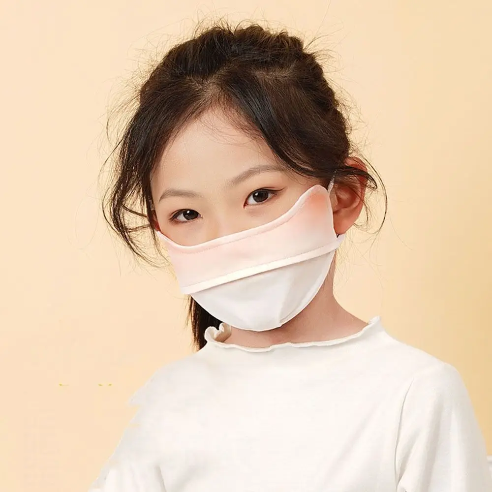 

Защита глаз, градиентный цвет, уличная маска для лица, лицевая маска, лицевая маска для вождения, Детская летняя маска из ледяного шелка