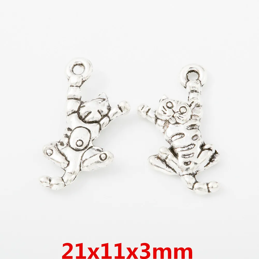 

100 шт. принадлежности для поделок в виде кошки Подвески для рукоделия фурнитура для изготовления ювелирных изделий Аксессуары 464