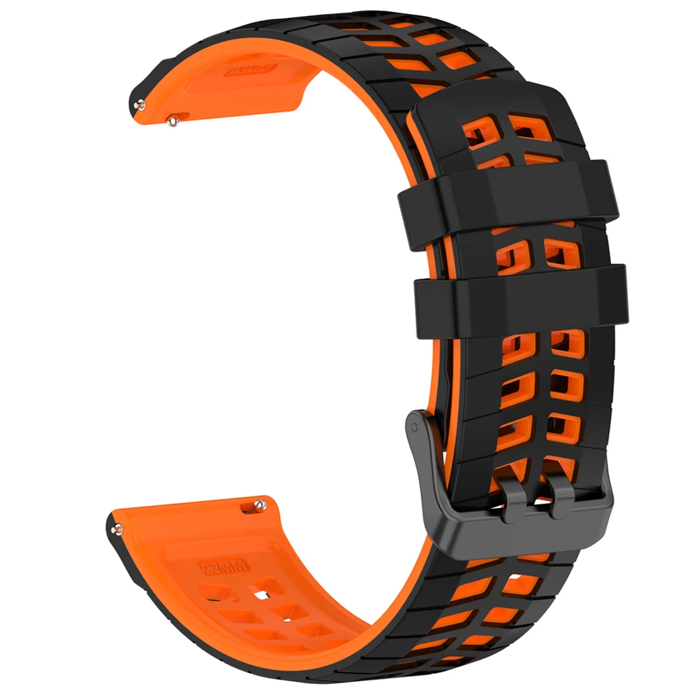 Breathable Silicone Sport Watch Band, 22mm