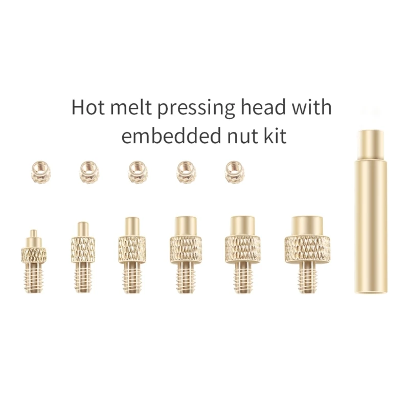 

Threaded Knurled Heating Head For 3D Printer Insertnut Implant Connector Insert M76A
