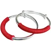 S925sterling silver glossy push-pull Baby Bell lettering solid bracelet baby send full moon full year gift 6