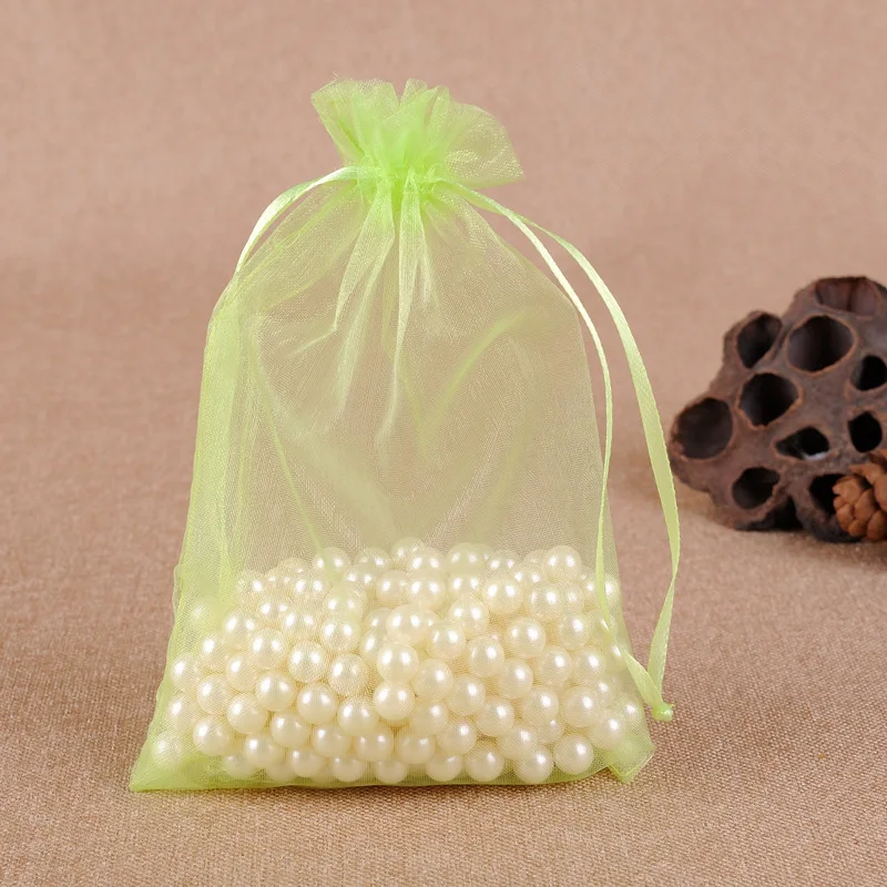 Elegant Chiffon Organza Gift Bags - 50pcs Assorted Sizes for Weddings, Parties, and Festive Occasions
