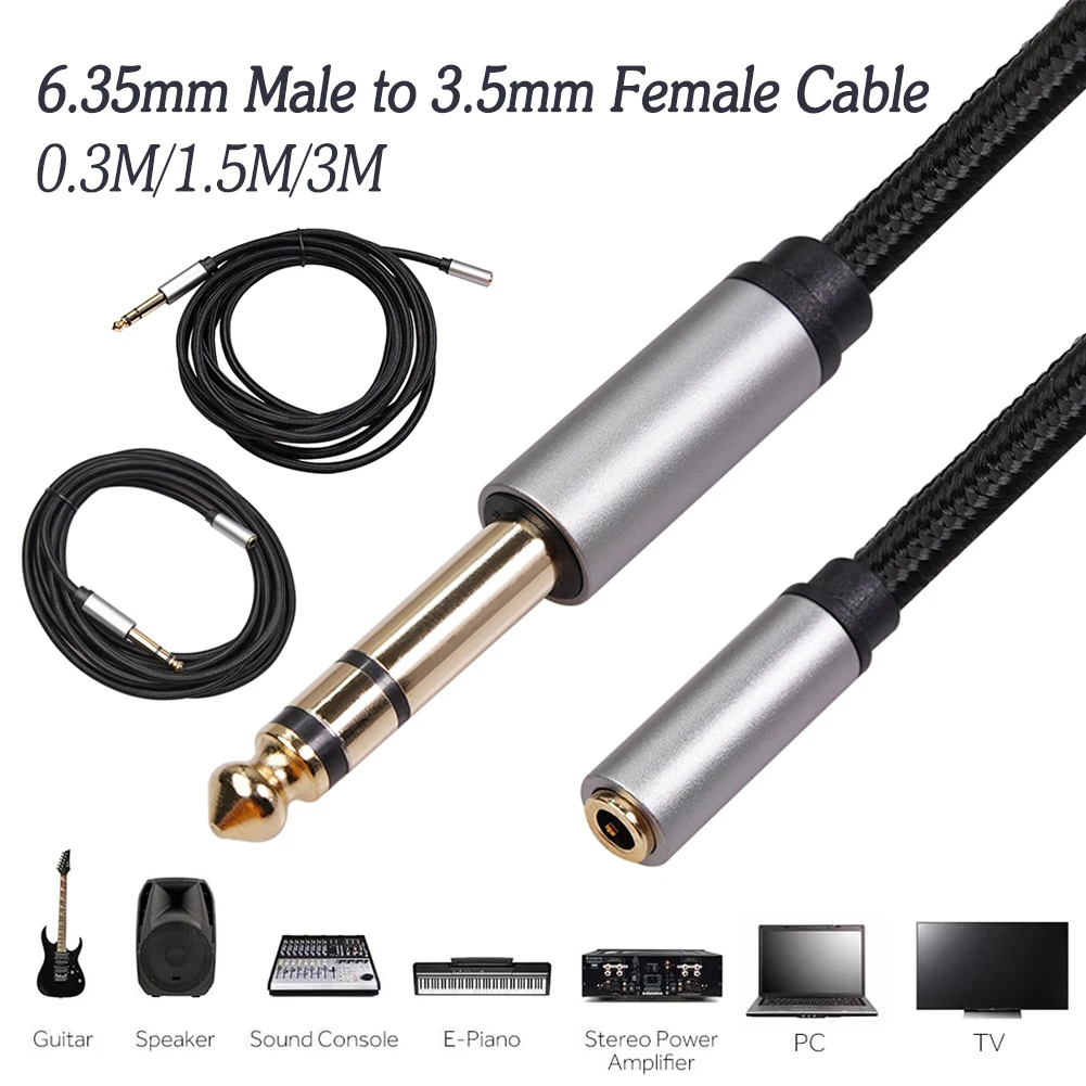 Premium Audio Adapter Cable - Stereo Headphone Converter Cord