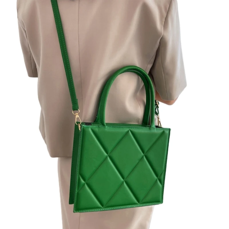 Modern Quilted Shoulder Bag PU Handbag Crossbody Bags for Students and