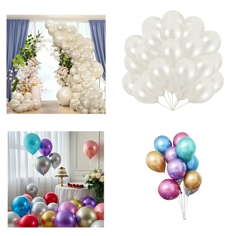 Chrome Metallic Balloons Theme Perfect for Wedding Decorations Birthday Parties Anniversary Celebrations and Special Events