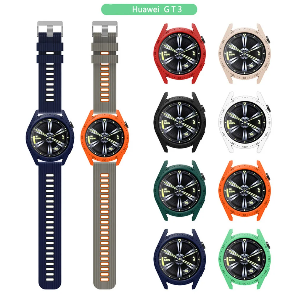 Colorful Silicone Protective Cover for Huawei GT3 46mm with Scale