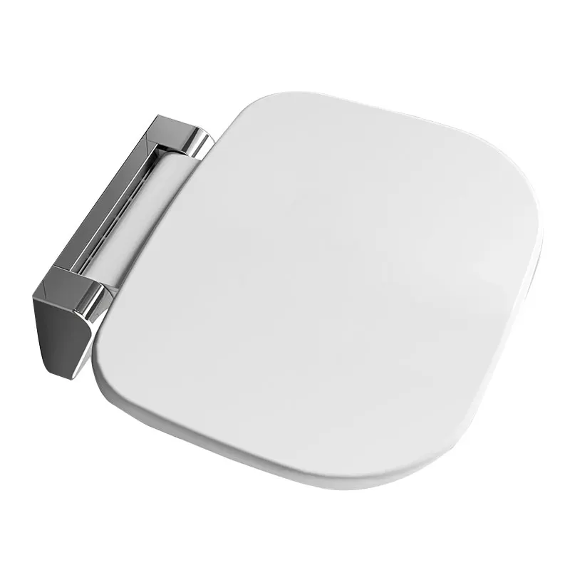 90° Wall Mounted Folding Chairs Shower Seat Waterproof Shower Bench Shoe Changing Stools White Load 150kg for Bathrooms Porches 6