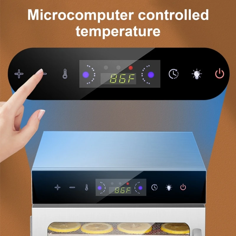 Multifuntional Dryer Dehydrator Efficient Drying Machine Stainless Steel Texture Suitable for Snacks