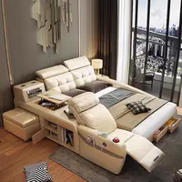 Lits uniques pour chambre à coucher, Coiffeuse, Lit de massage pleine grandeur, Chevets rembourrés, Lit de luxe pour chambre à coucher, Accessoires pour la maison 3