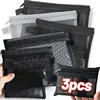 1/3pcs Mesh Clear Cosmetic Bags Small Large Black Makeup Bag Portable Travel Toiletry Organizer Case Lipstick Storage Pouch 1