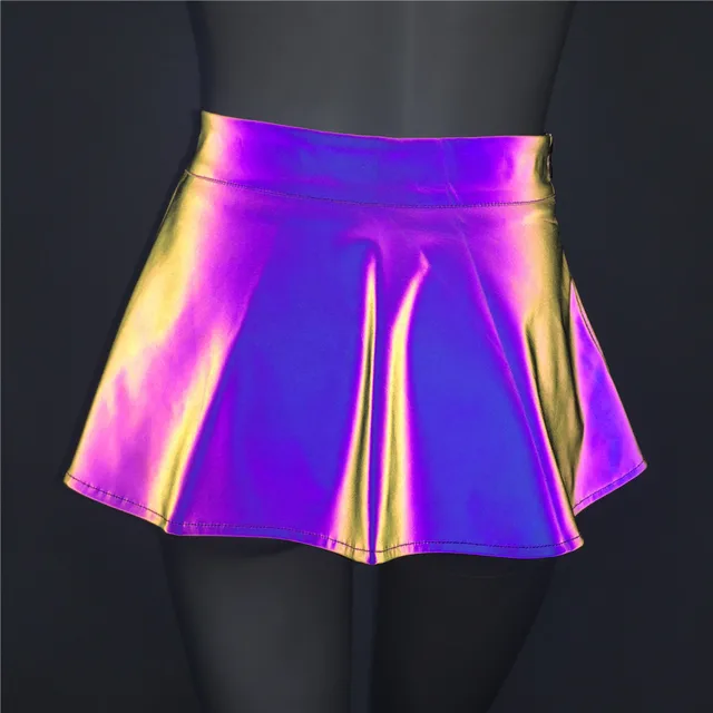 Holographic Reflective Mini Skirt 6