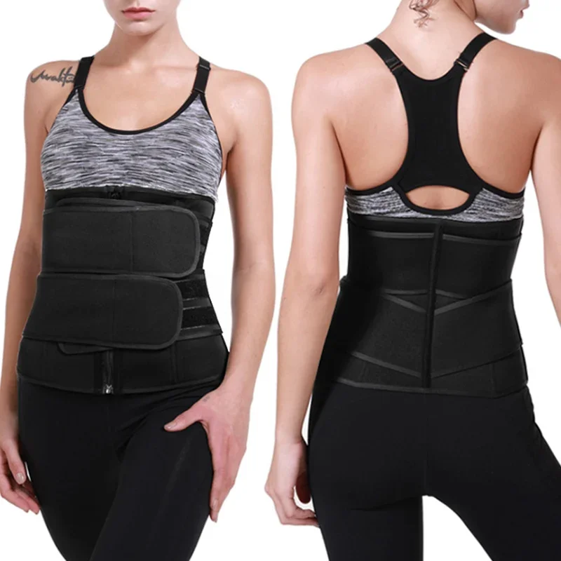 Neoprene Sauna Shaper Waist Trainer Corset Sweat Slimming Belt for Women Weight Loss Compression Trimmers Workout Fitness Belt