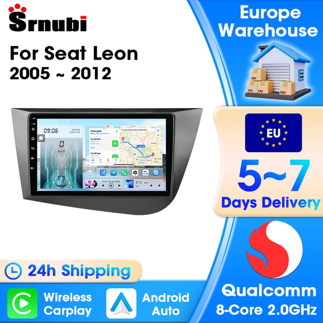 Autoradio Android Auto Navigation GPS Carplay pour Seat Leon 2 MK2 2005-2012 lecteur vidéo multimédia stéréo DSP WIFI unité principale 1