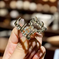 10 alloy rhinestone hair clips, fashionable small grab hair accessories 6