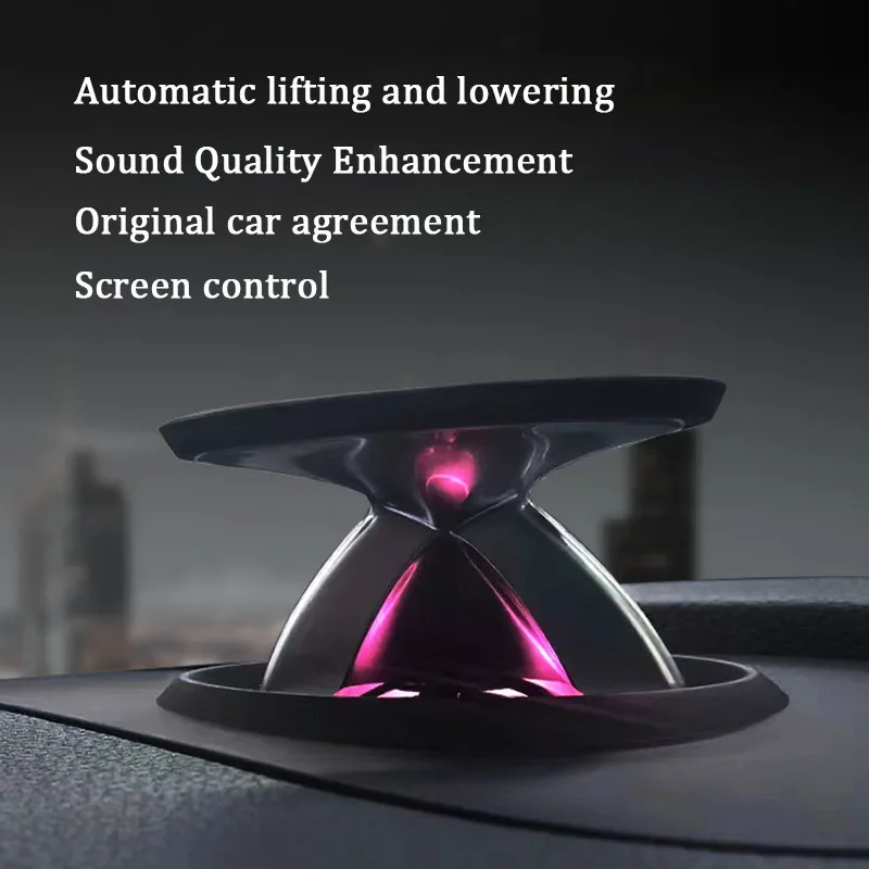 32-Color LED Lifting Tweeter Speaker for Audi A4 A5 A6 A7 Q5 Q7 Q8 B9 C8 Electric Treble Horn Stylish Car Instrument Decoration stereo speaker tweeter