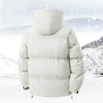 عالية الجودة جديد مقنعين سترة منفوخة الرجال الاتجاه بلون قصير الشتاء وسادات مبطنة يندبروف معطف سميكة الدافئة سترات الرجال 3