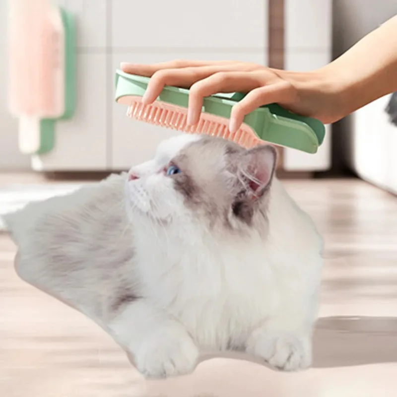 Multifunctional Cat Hair Rubbing Device, Soft Bristles with Catnip Balls & Spring Toys, Wall-Mountable