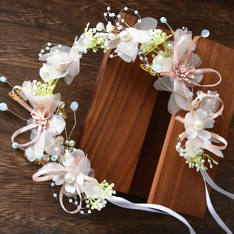 Forest Fairy Style Delicate Children's Day Wreath Kids Girl Daughter's Birthday New Year Gift Favors Wedding Headdress kids wreath headdress