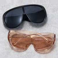 Lunettes de soleil rétro à grande monture pour femmes et hommes, couleur thé, carrées, pilote, UV400, Cool, une pièce 1