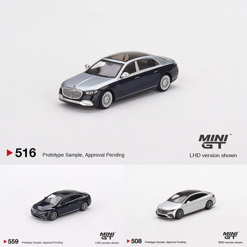 Minigt Maybach S680 Cirrus Mercedes-Benz Eqs 580 4Matic Mercedes-Benz Eqs Diecast Diorama Car Model Toys