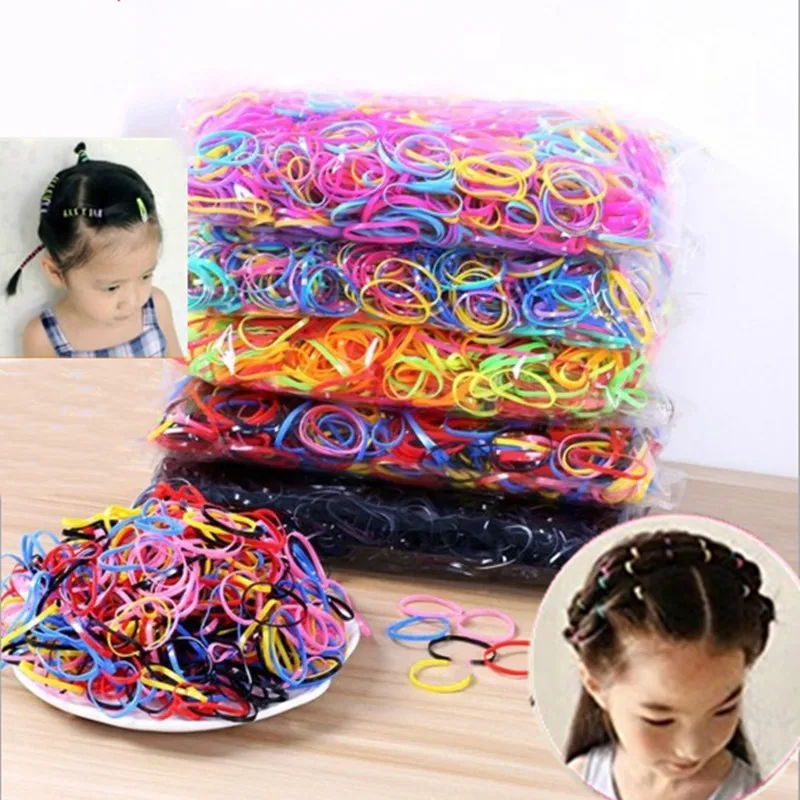 Mini Rubber Bands Rubber Black  Mini Rubber Bands Black Hair - 1000pcs  Rubber Bands - Aliexpress