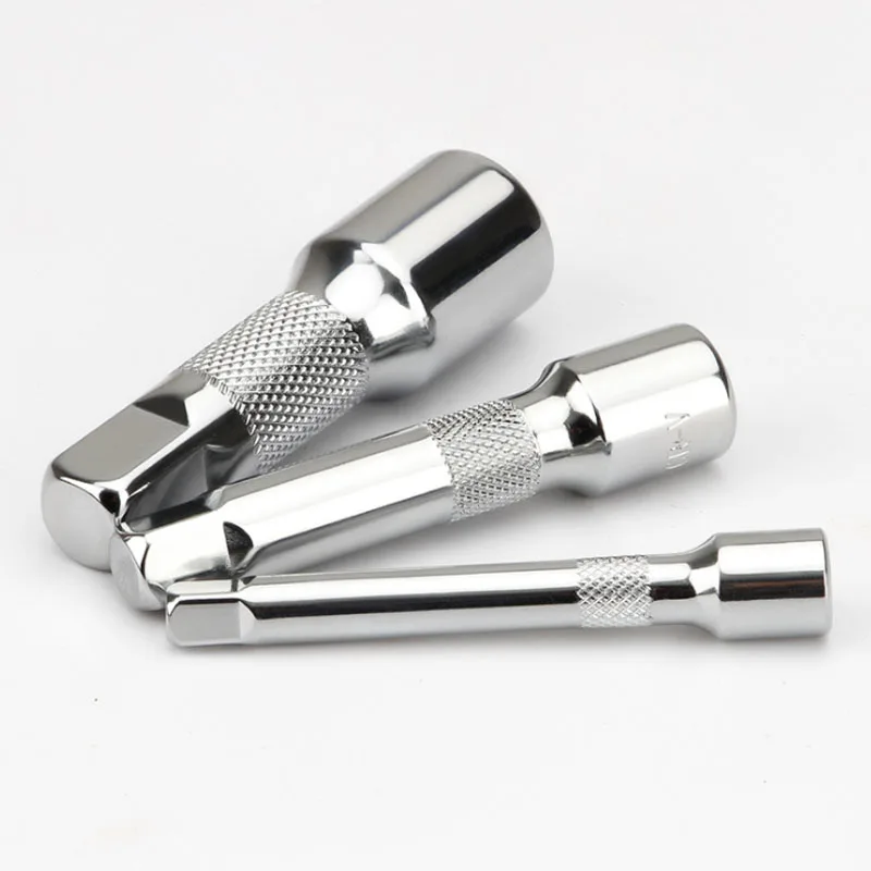 1pcs 1/4" 3/8" 1/2" Socket Ratchet Wrench Extension Bar 360 Degree Extension Bar Set Auto Repair Socket Extender Quick Release 2