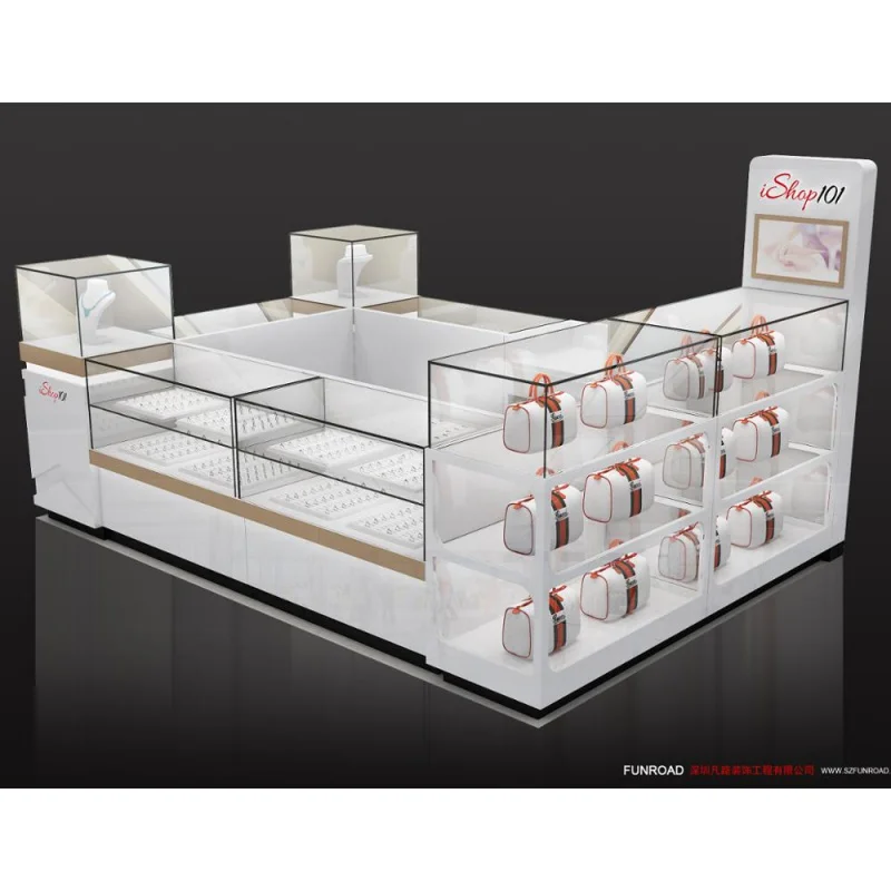 커스텀 쥬얼리 쇼핑몰 디스플레이 키오스크 쇼케이스, 주얼리 상점 카운터 디자인, 판매용