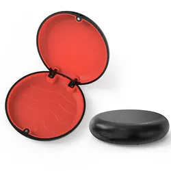 Premium Retainer & Denture Storage Case - Oral Hygiene Organizer (Black - red)