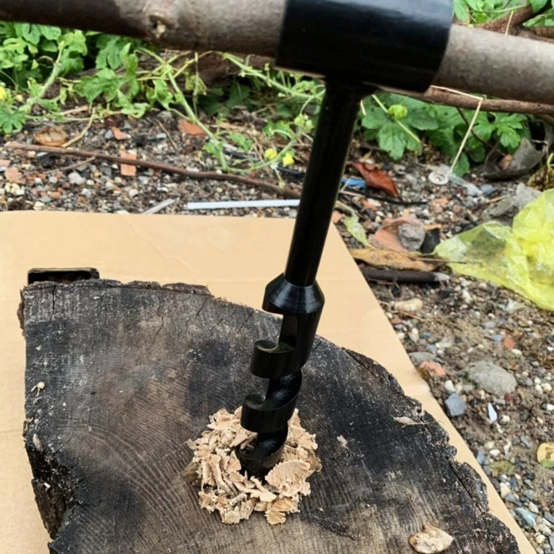 

Survival Auger Manual Hand Drill Bit Portable Hand Wood Auger Wood Punch Tool for Backpack Camping Hiking Survival