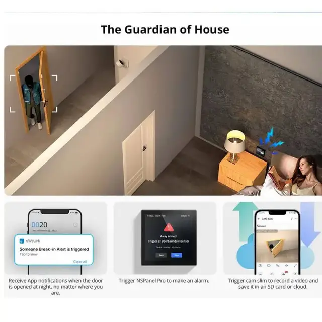 SONOFF SNZB-04P Zigbee Door Window Sensor Door Open/Close Detector for EWeLink App ZBBridge Required Work with Alexa Google Home 4