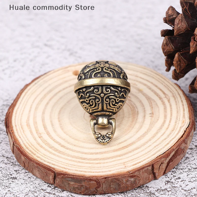 1Pc Retro Brass Drop Bell Chinese Good Luck Tinkle Bell Charm For Bracelet and Anklet Jewelry Accessory Pendant For Pet 5